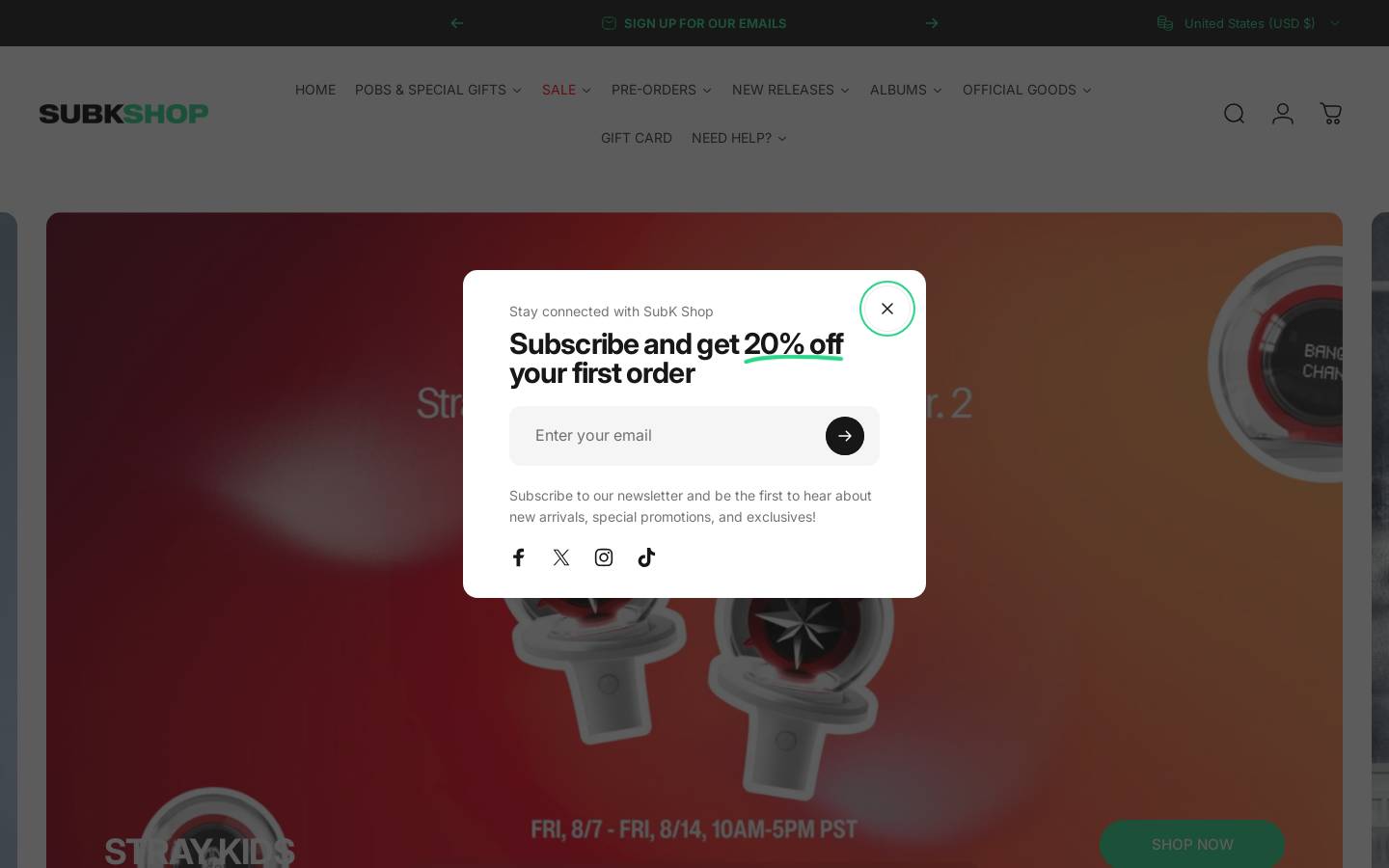 subkshop.com homepage screenshot
