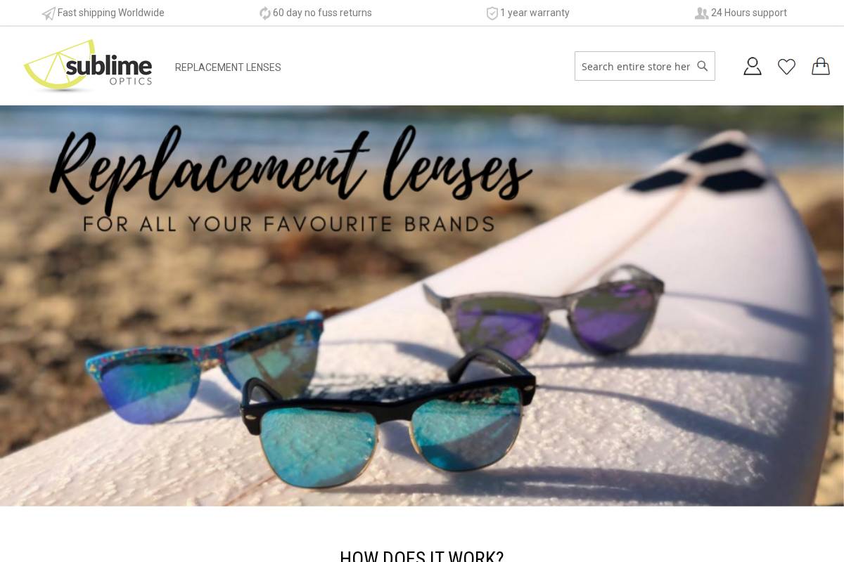 sublimeoptics.com homepage screenshot