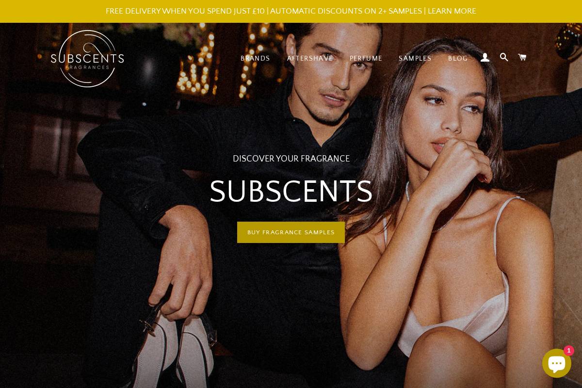 Subscents homepage screenshot