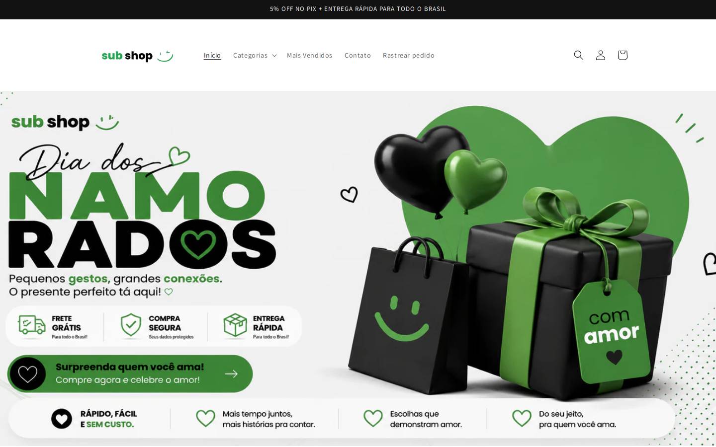 subshop.com.br homepage screenshot