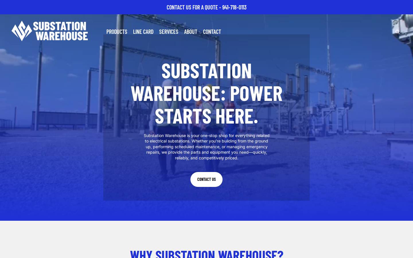 substationwarehouse.com homepage screenshot
