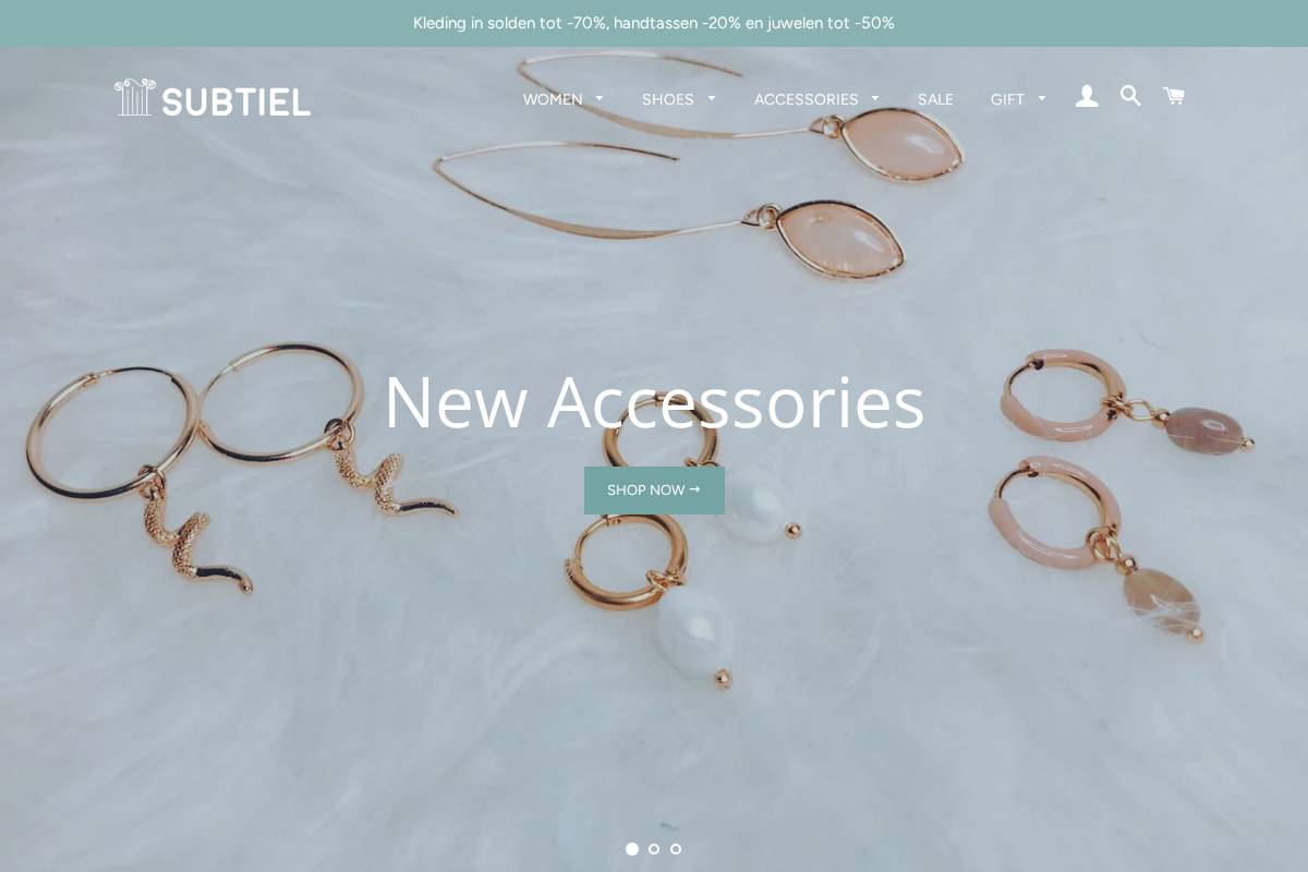 Subtiel homepage screenshot