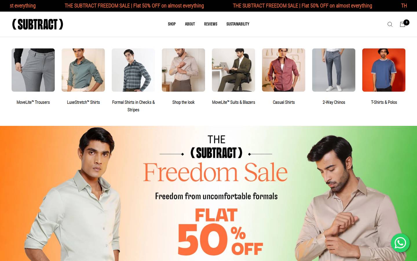 subtract.in homepage screenshot