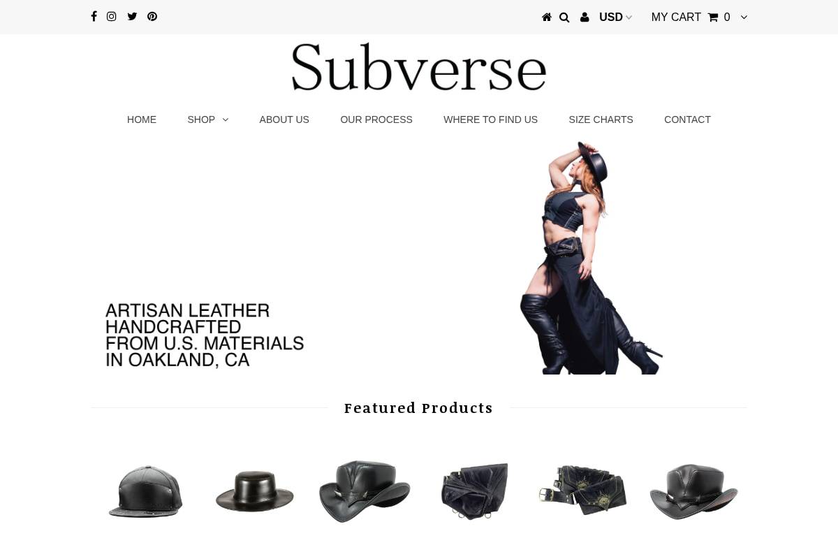 subverseindustries.com homepage screenshot