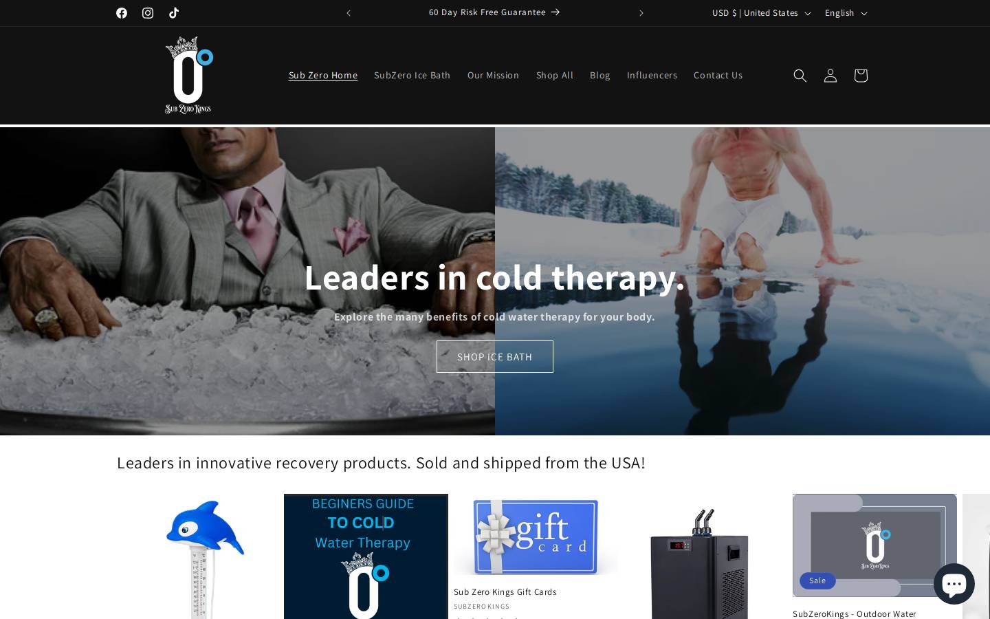subzerokings.com homepage screenshot