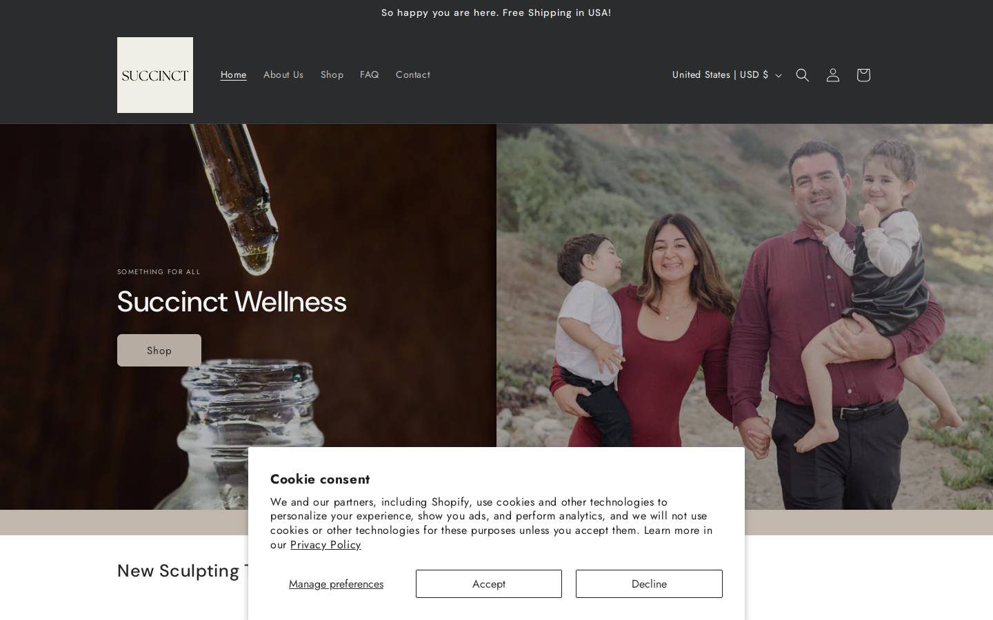 succinctwellness.com homepage screenshot