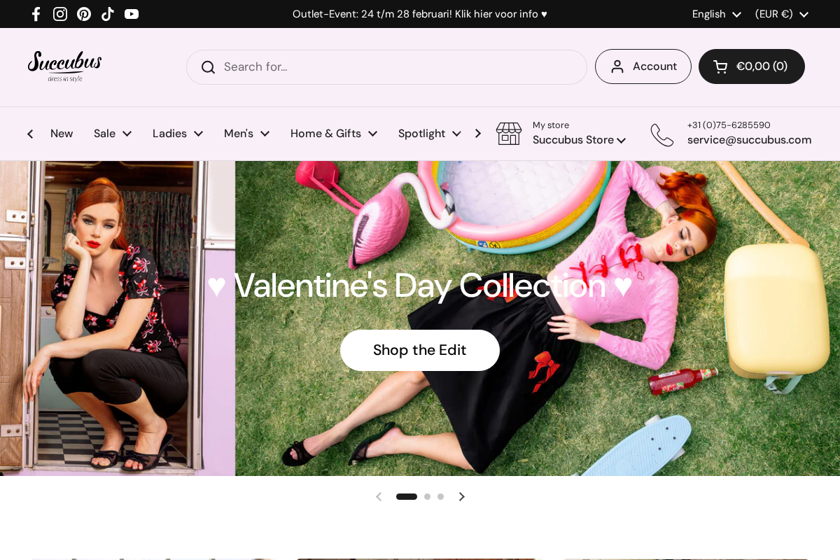 Succubus homepage screenshot