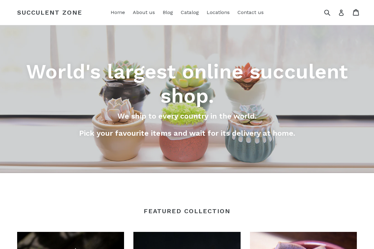 succulentzone.com homepage screenshot