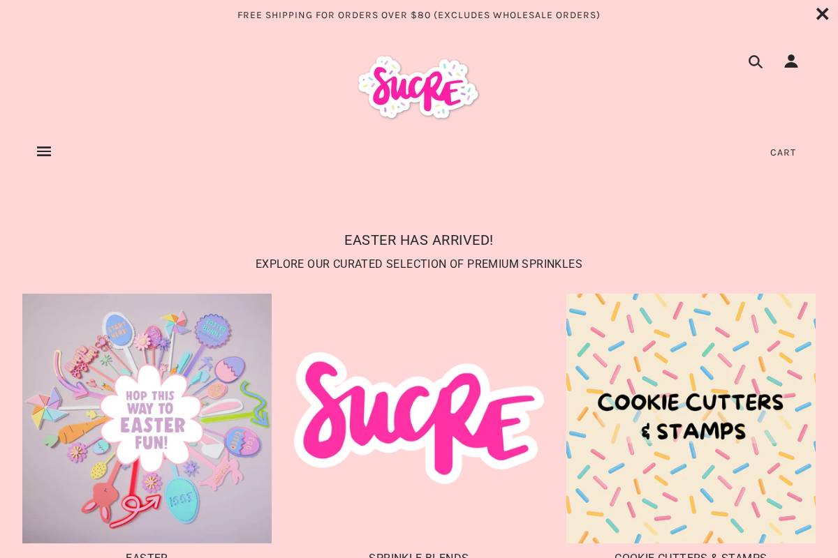 sucresprinkles.com.au homepage screenshot