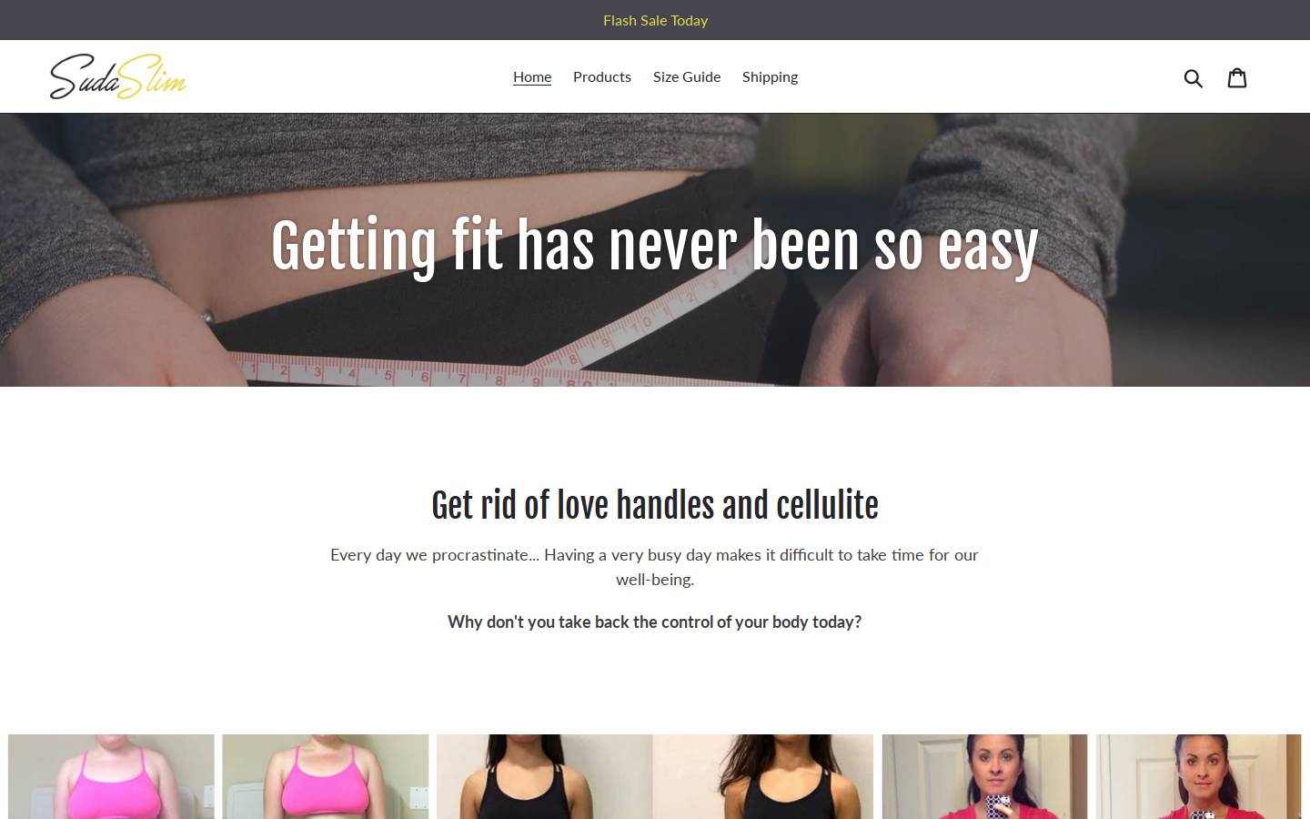 sudaslim.com homepage screenshot
