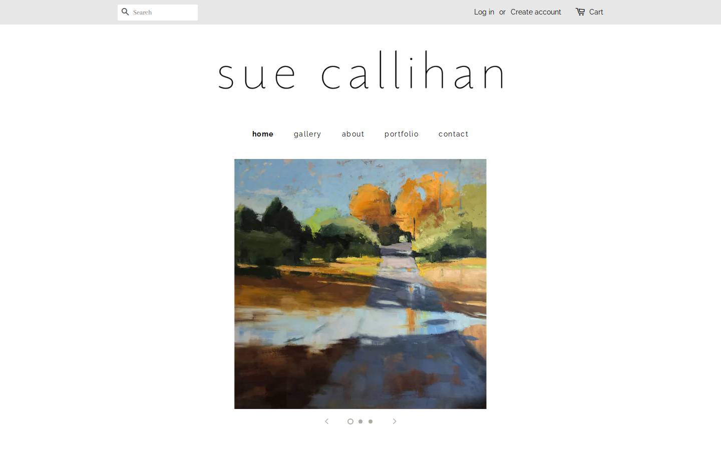suecallihan.com homepage screenshot