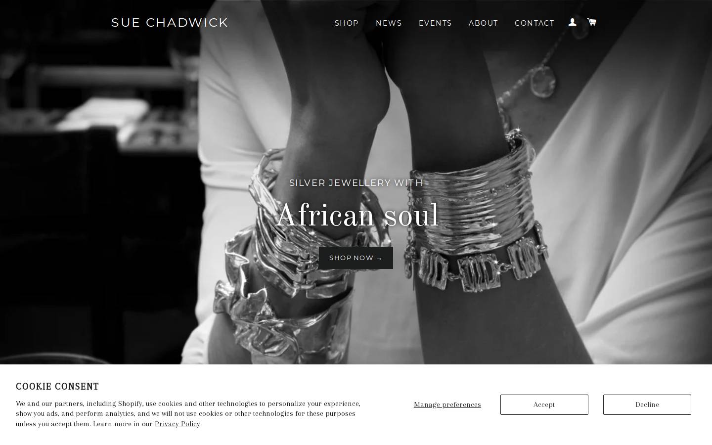 suechadwick.co.uk homepage screenshot