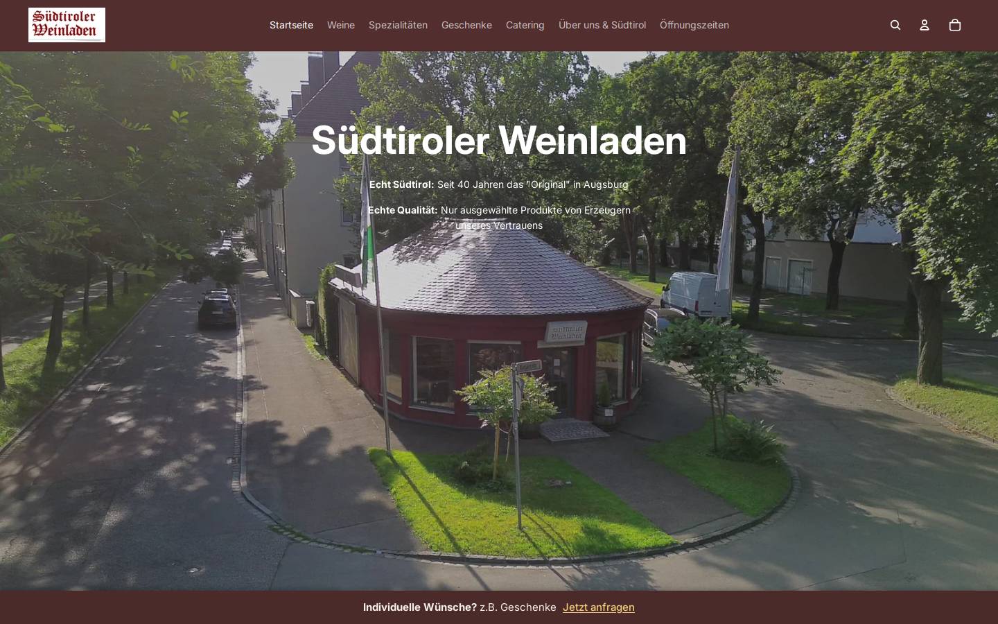 suedtiroler-weinladen.de homepage screenshot