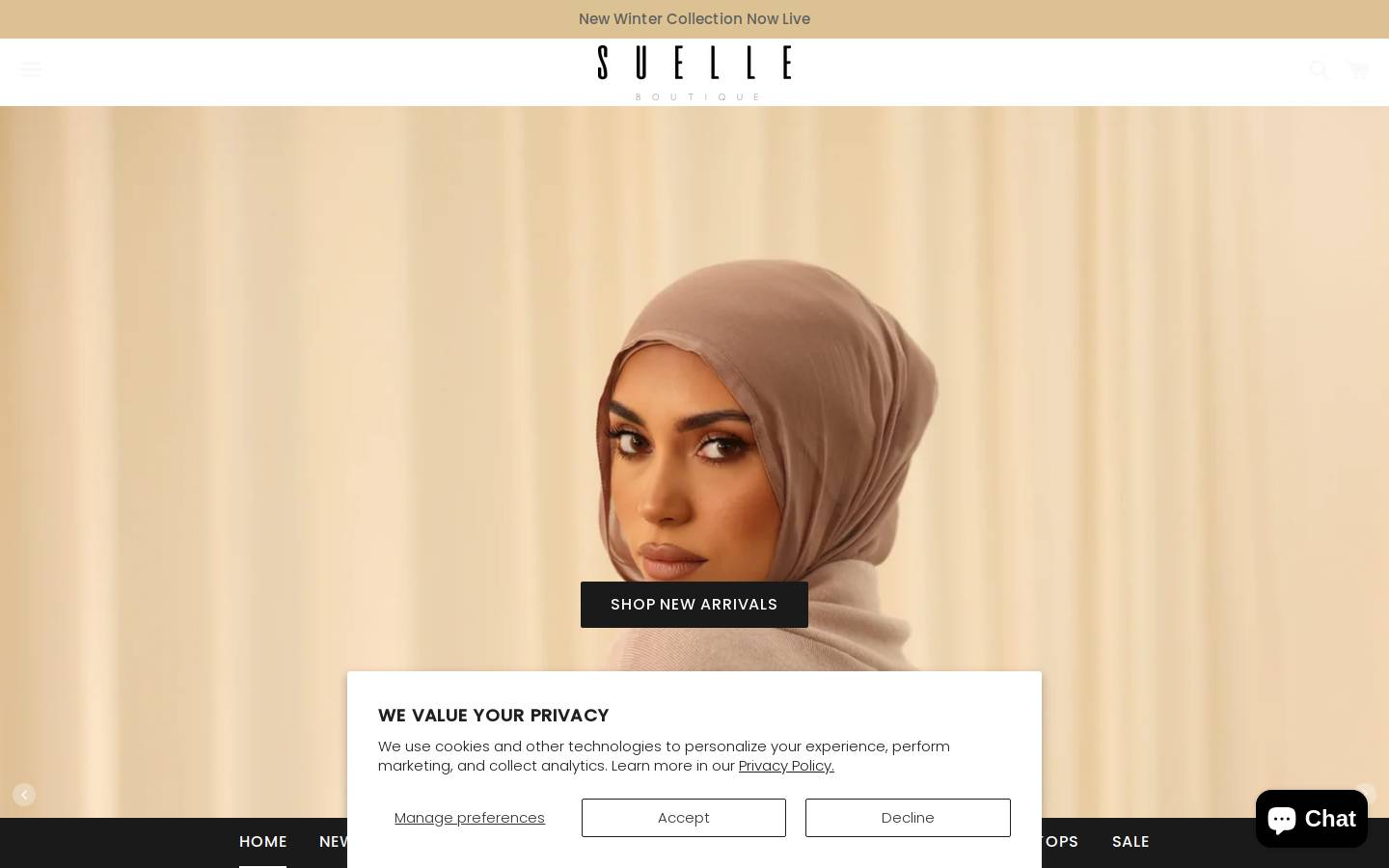 suelleboutique.com homepage screenshot