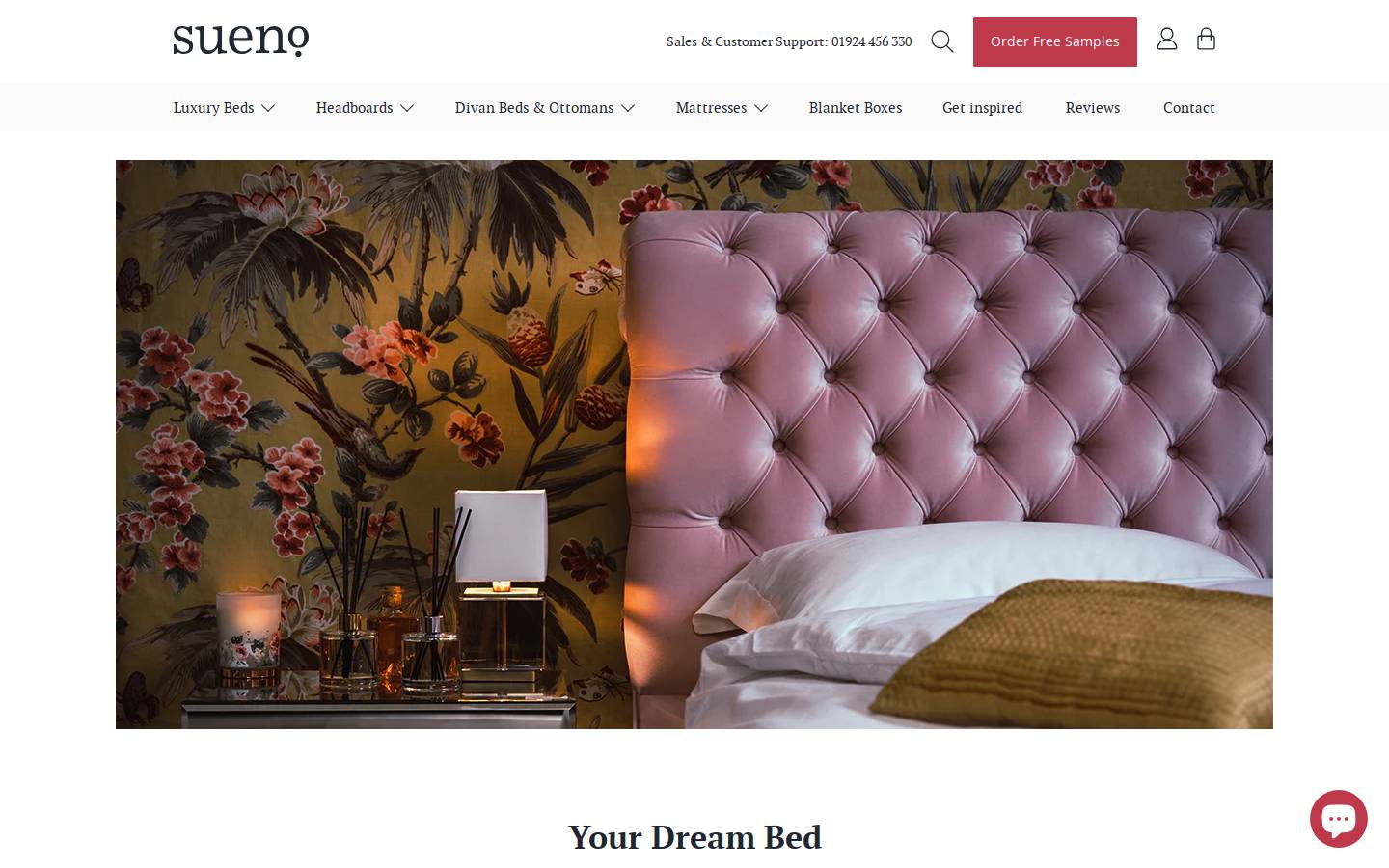 Sueno homepage screenshot