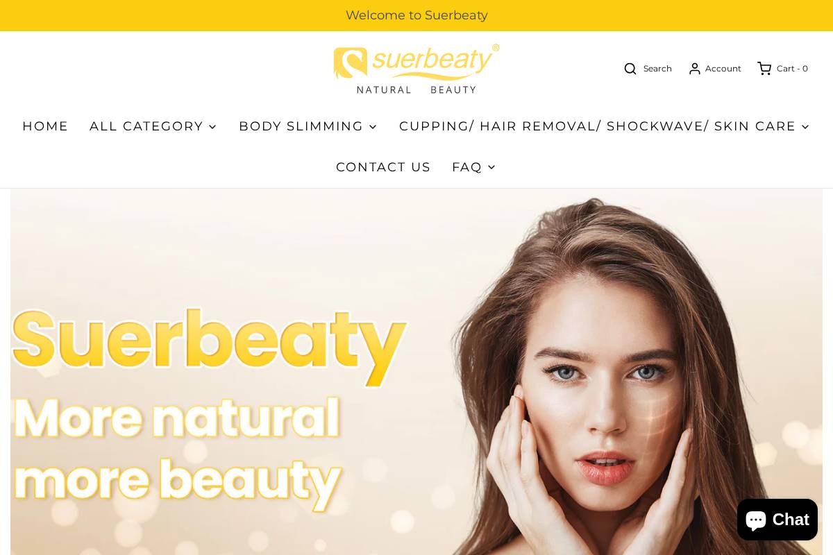 suerbeatyonline.com homepage screenshot