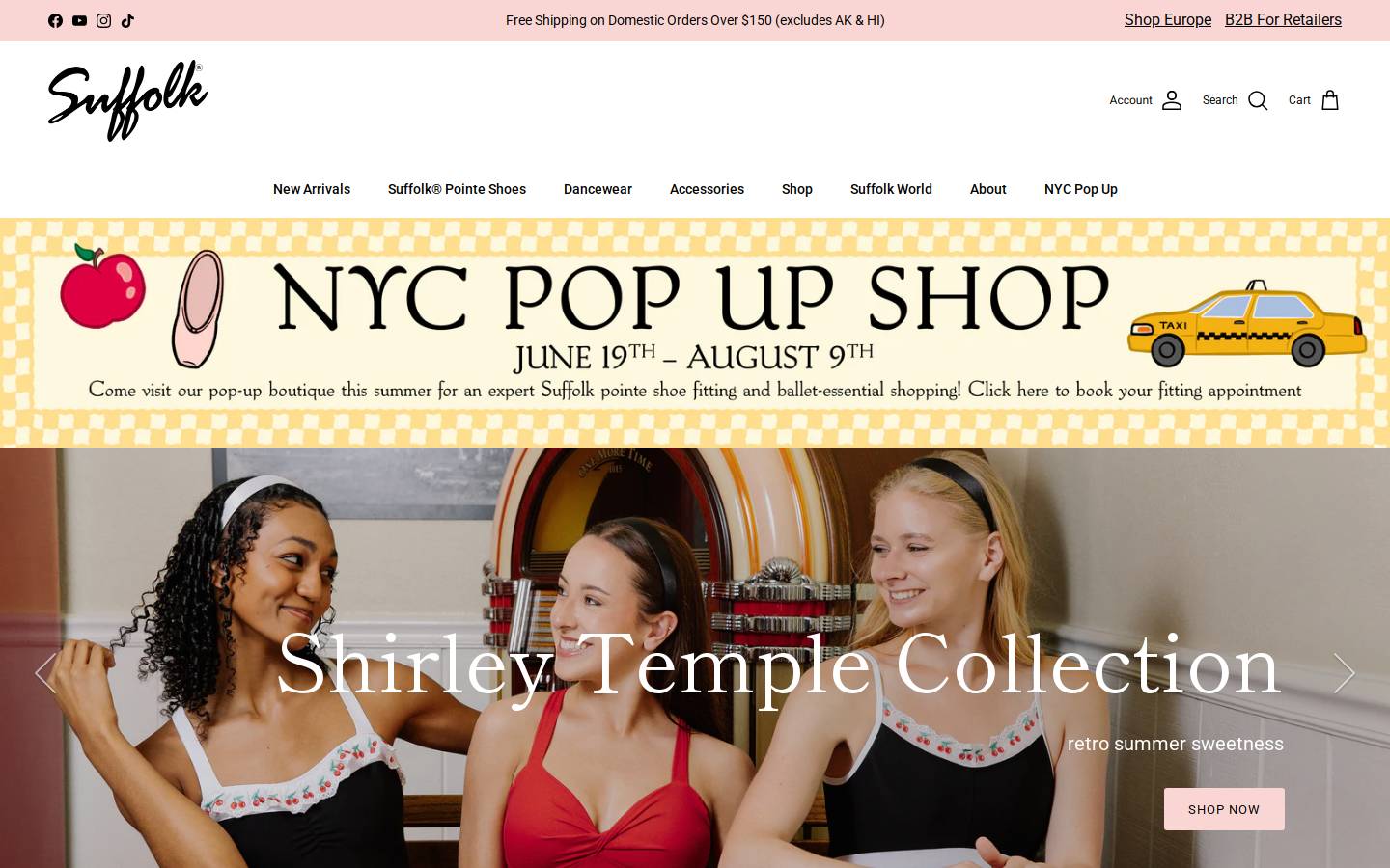 suffolkdance.com homepage screenshot