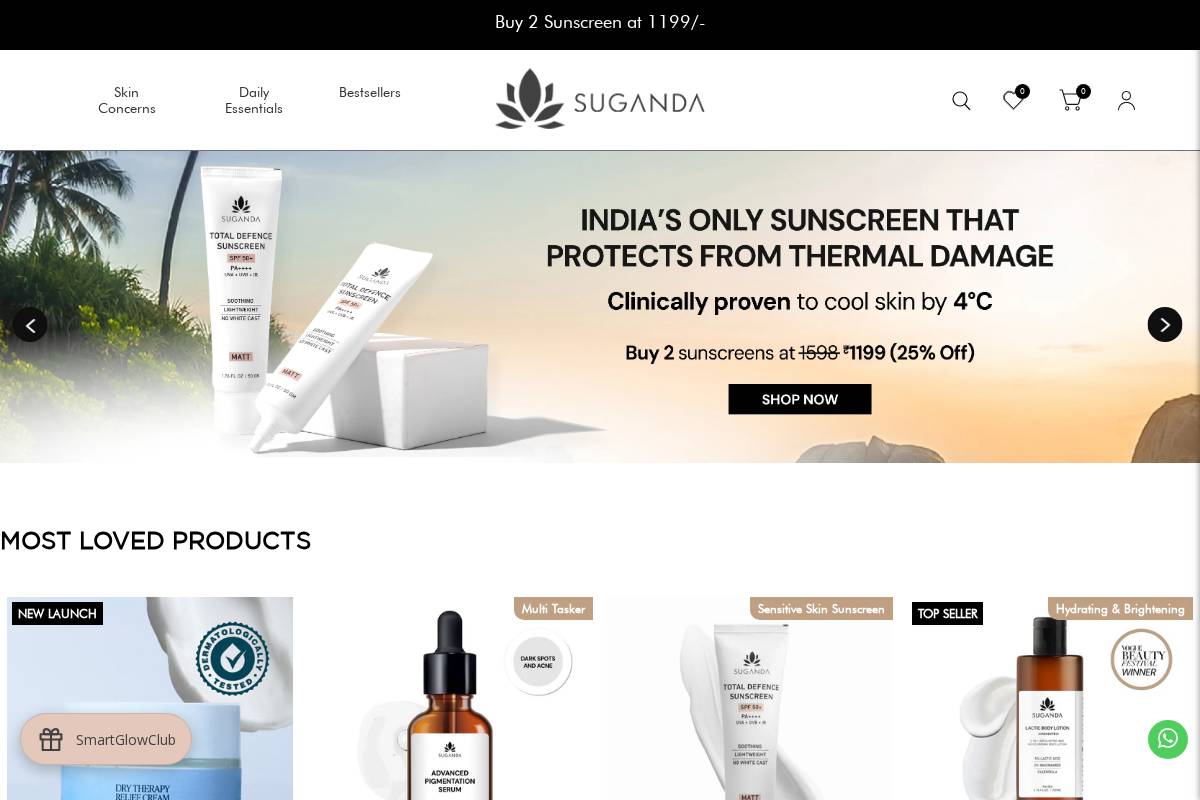 suganda.co homepage screenshot
