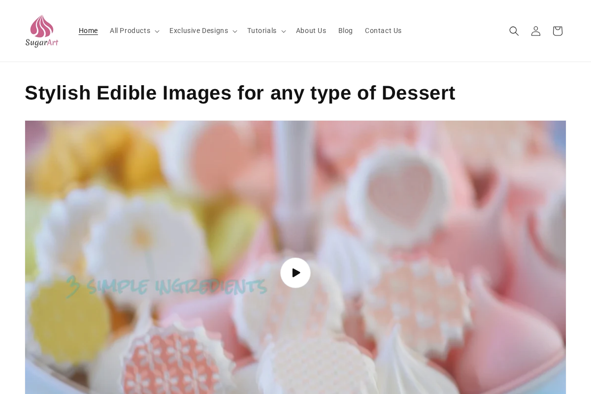 Sugar Art homepage screenshot