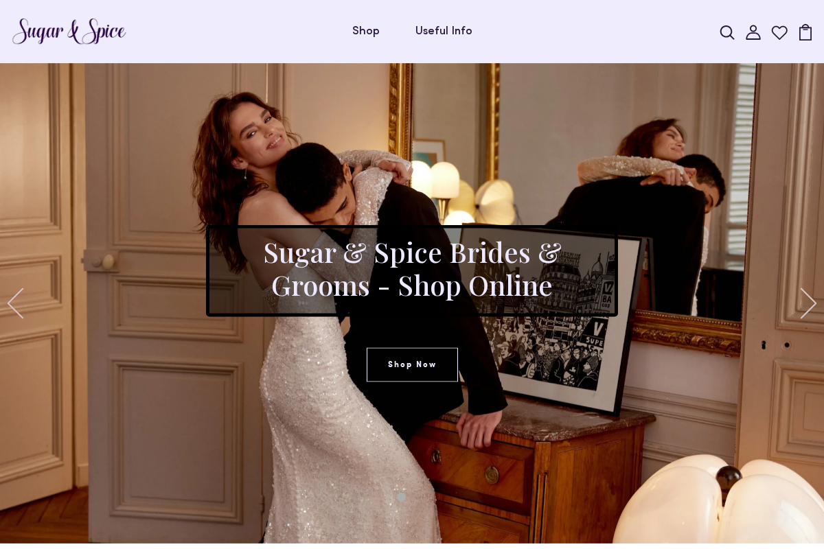 Sugar & Spice Brides & Grooms homepage screenshot