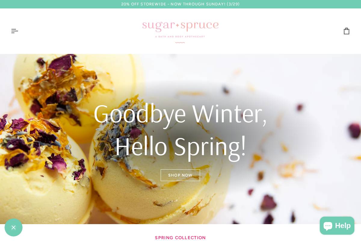 sugarandspruce.com homepage screenshot