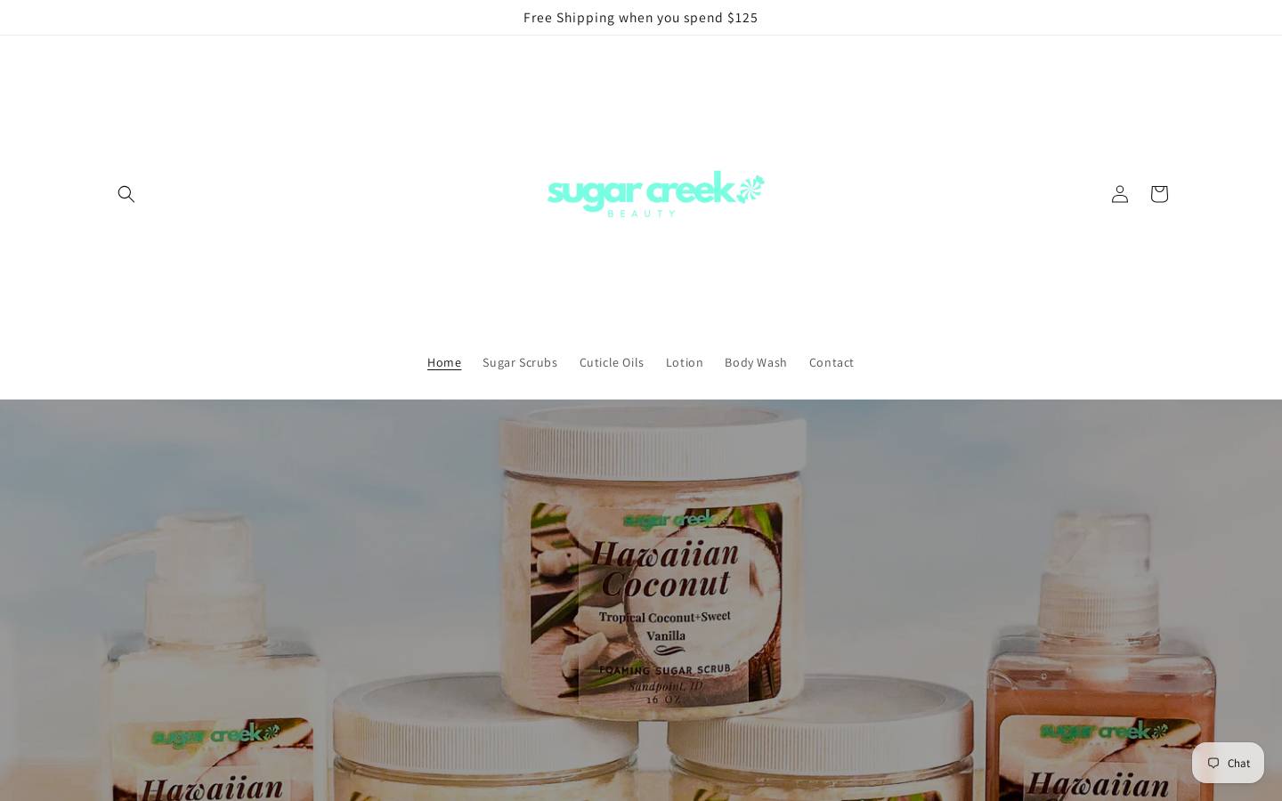 sugarcreekbeauty.com homepage screenshot