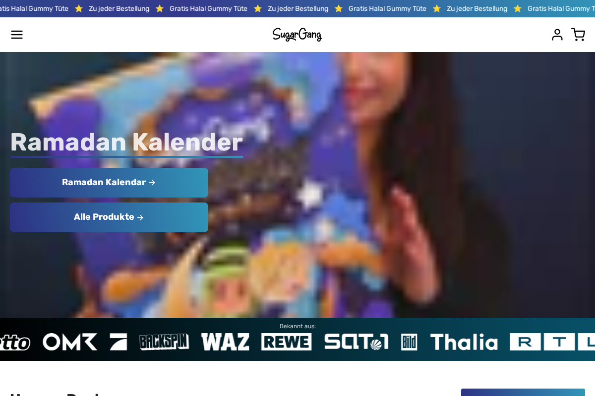 sugargang.com homepage screenshot