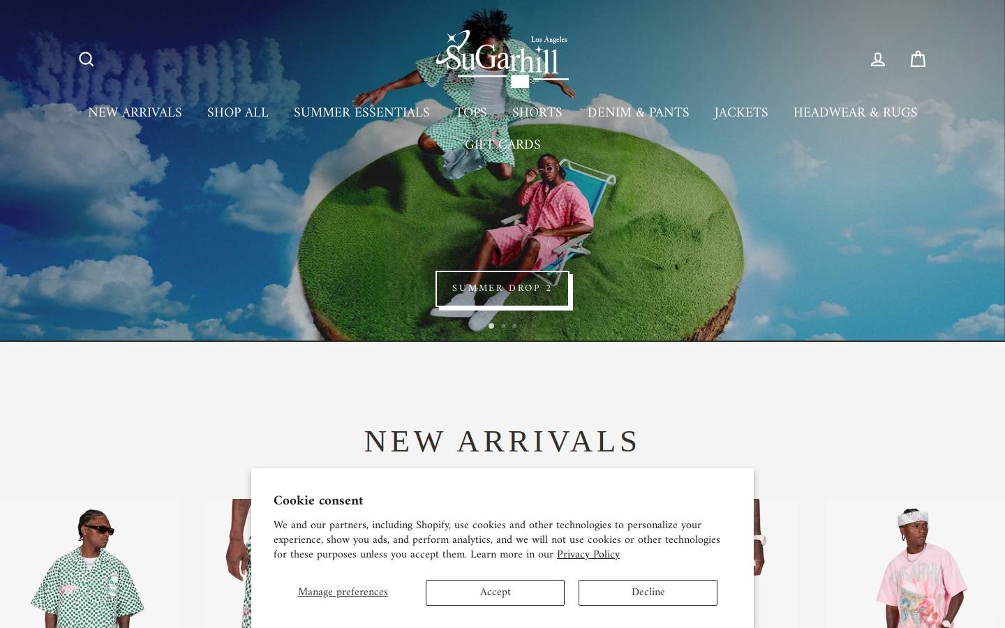 sugarhill.la homepage screenshot