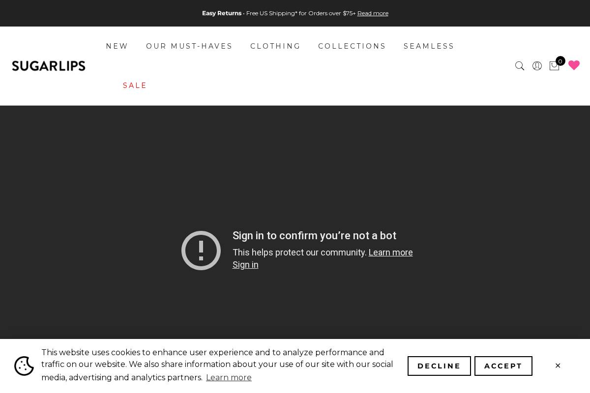 Sugarlips homepage screenshot