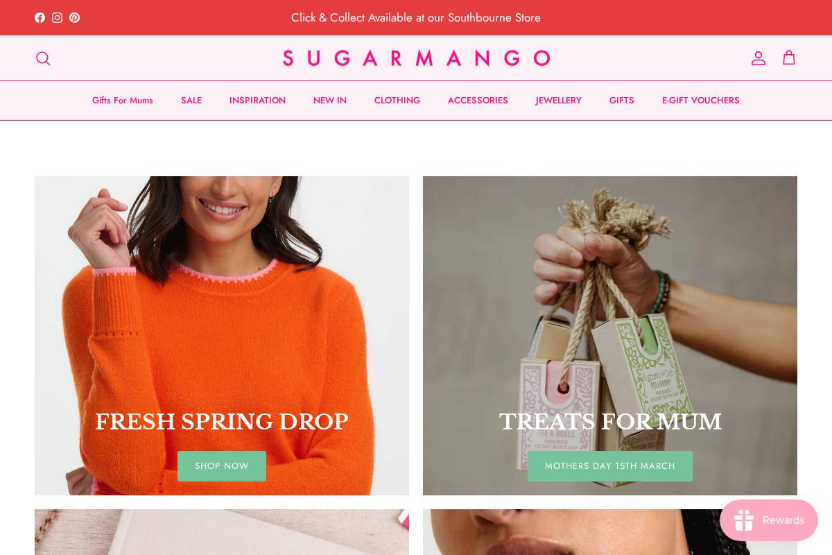 sugarmango.co.uk homepage screenshot