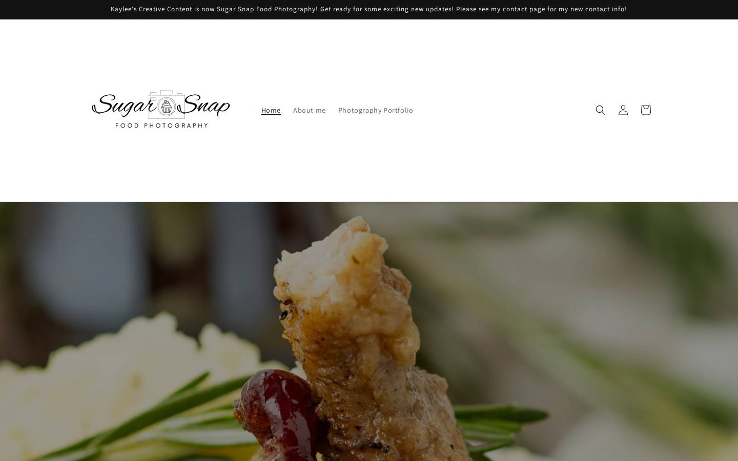 sugarsnapfoodphotography.com homepage screenshot