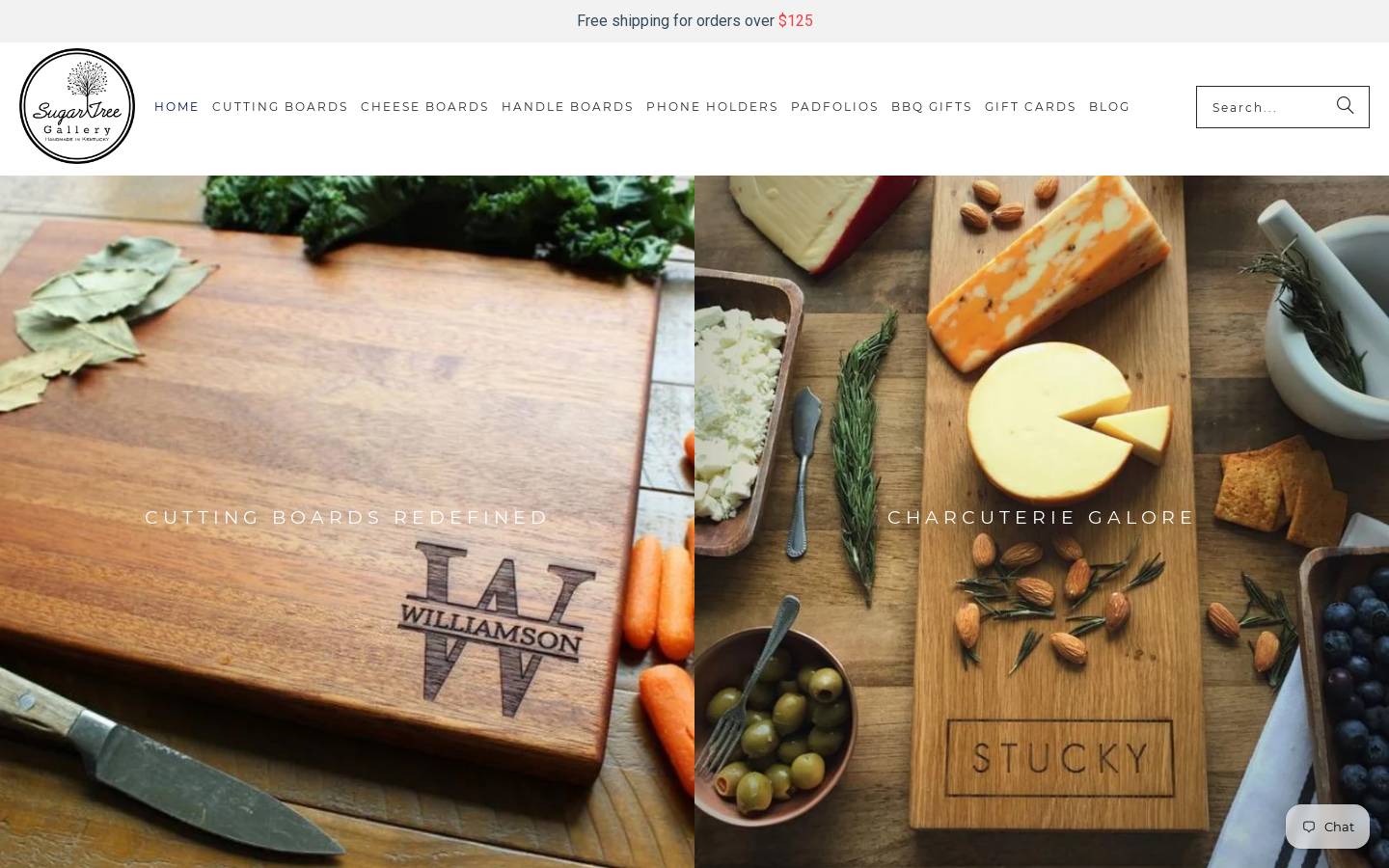 sugartreegallery.com homepage screenshot