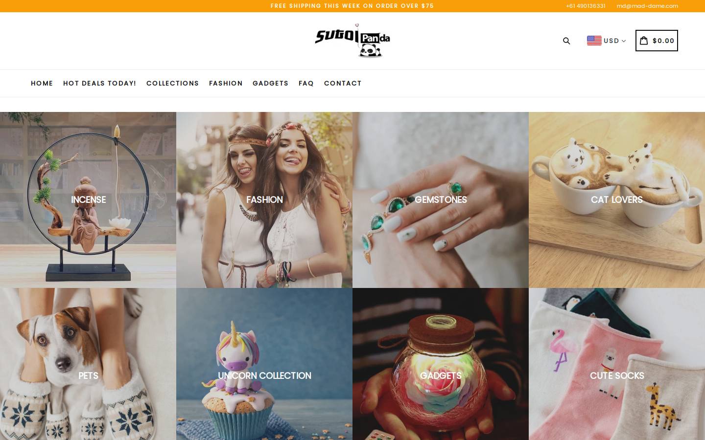 sugoipanda.com homepage screenshot