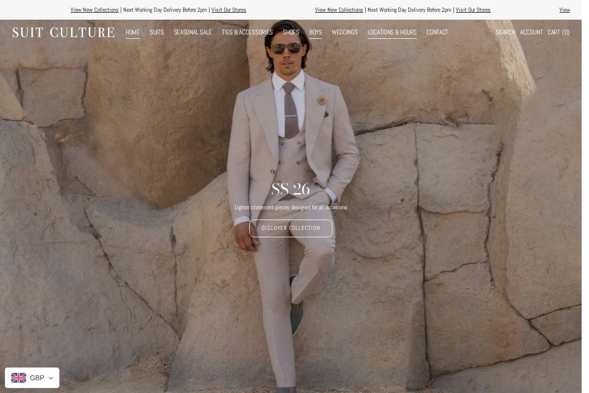 Suit Culture homepage screenshot