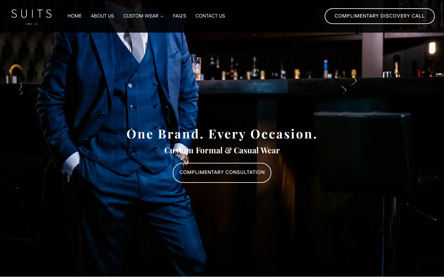 suitsandco.com homepage screenshot