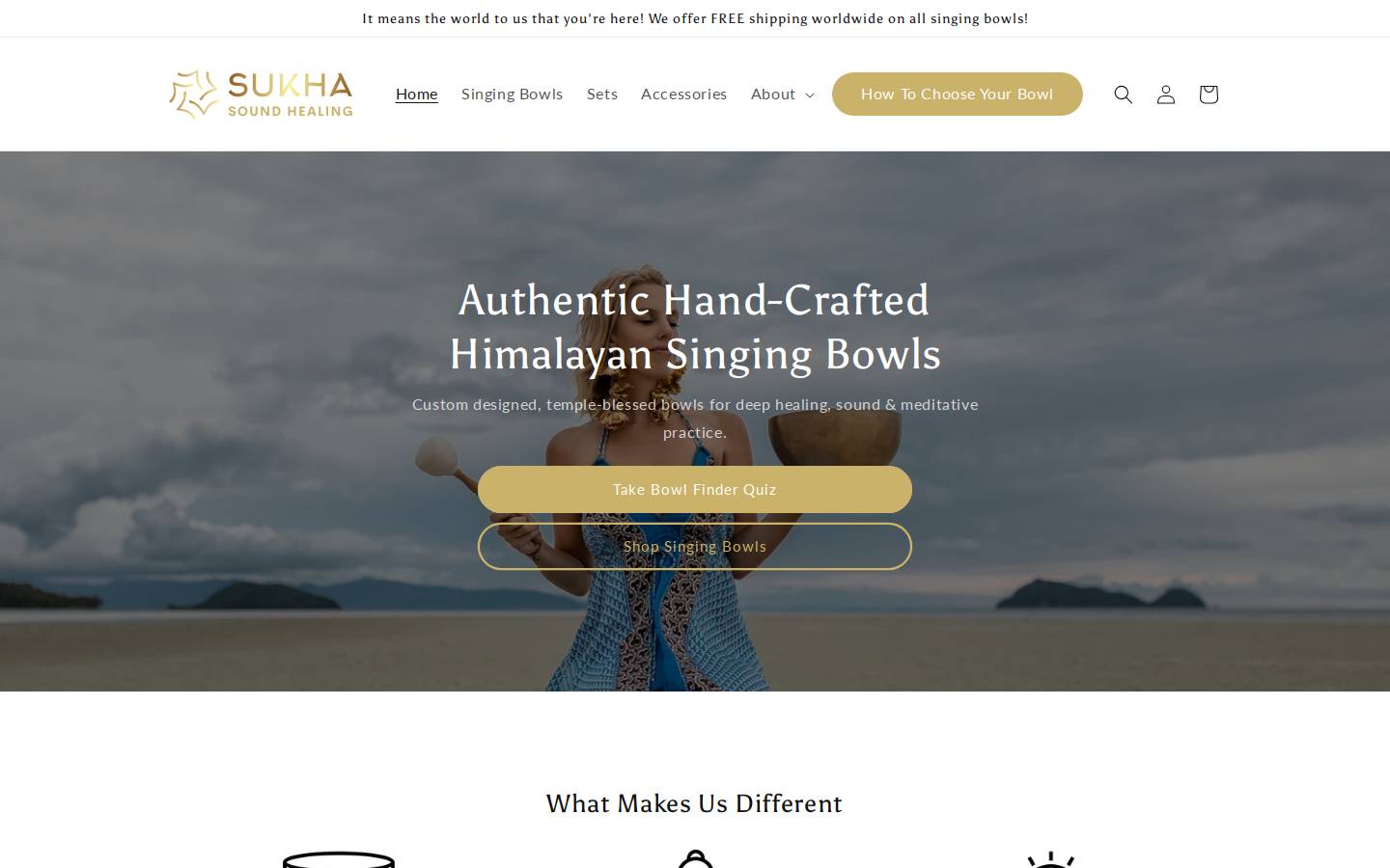 sukhasound.com homepage screenshot