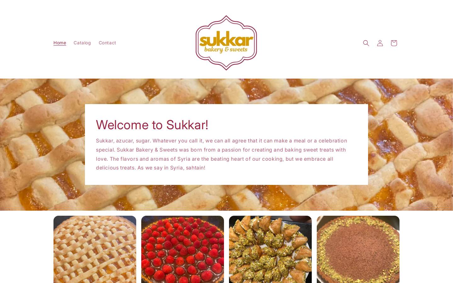 sukkarbakery.com homepage screenshot