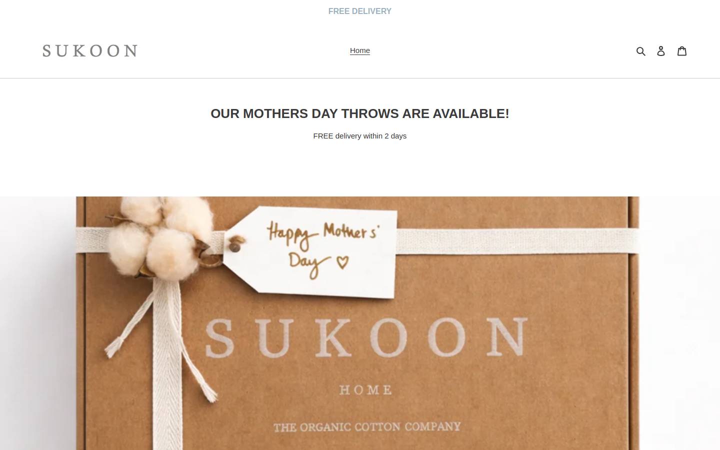 sukoonhome.com homepage screenshot