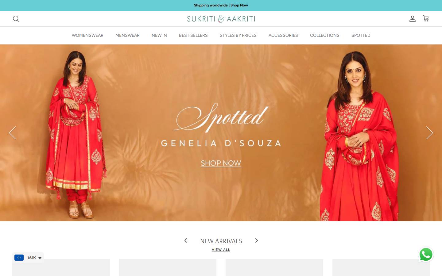 sukritiandaakriti.com homepage screenshot