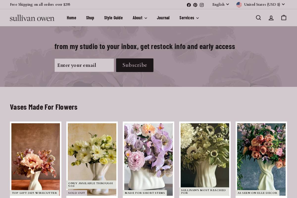 sullivanowen.com homepage screenshot
