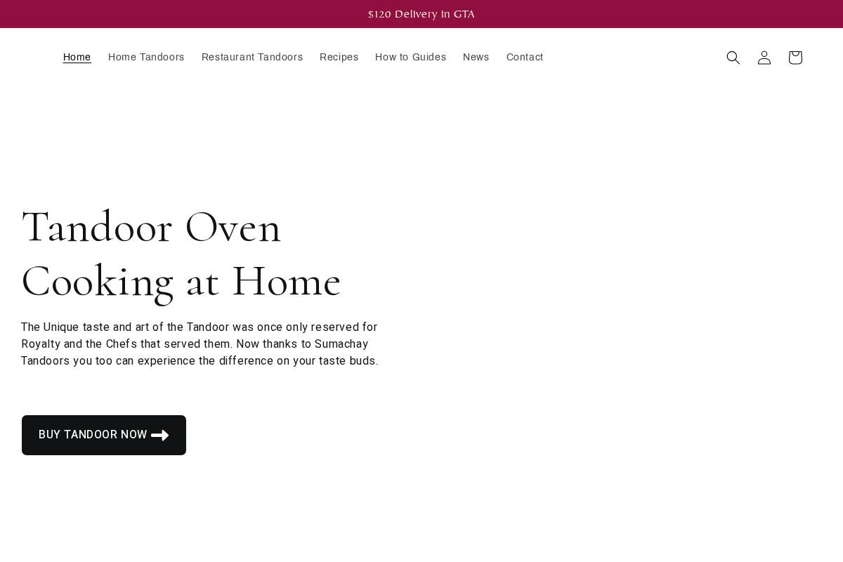 sumachaytandoors.com homepage screenshot