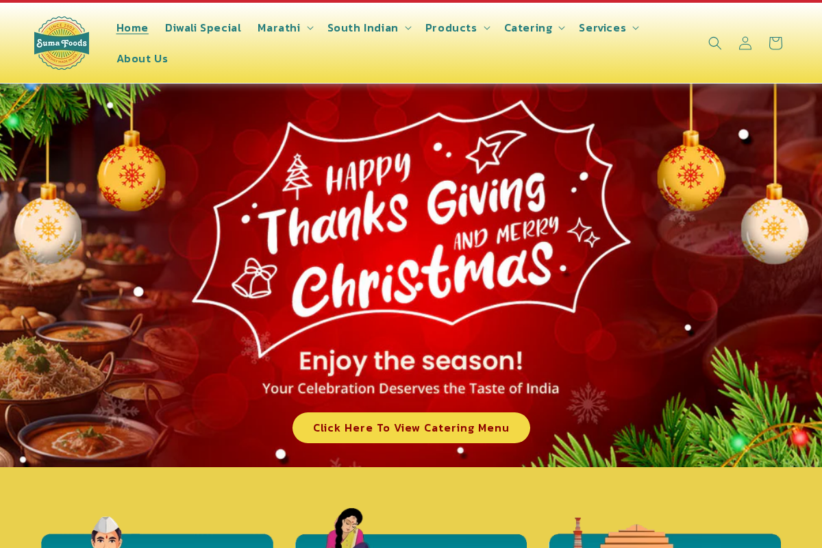 Suma Foods homepage screenshot