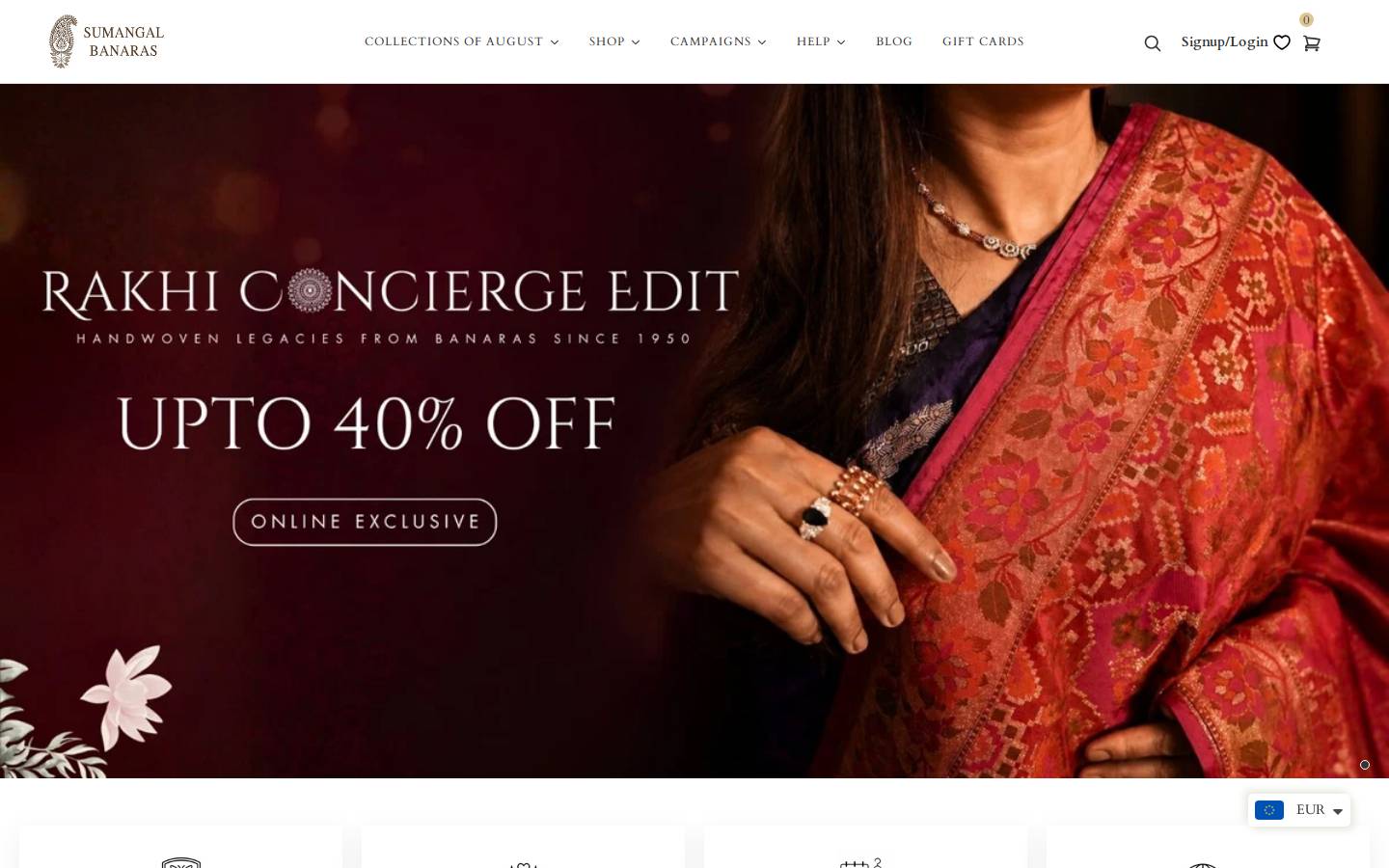 sumangalbanaras.com homepage screenshot