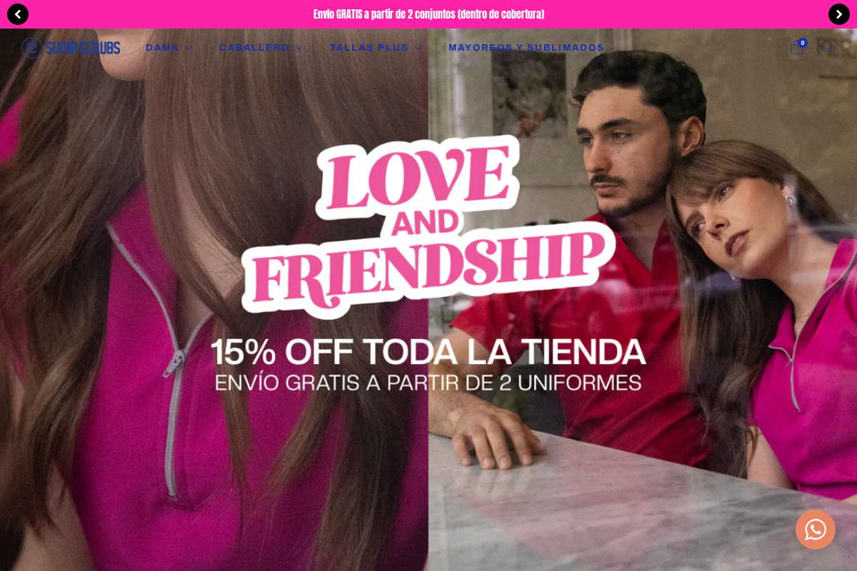 Suma Scrubs homepage screenshot