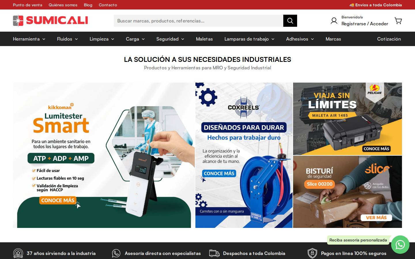 sumicali.com homepage screenshot