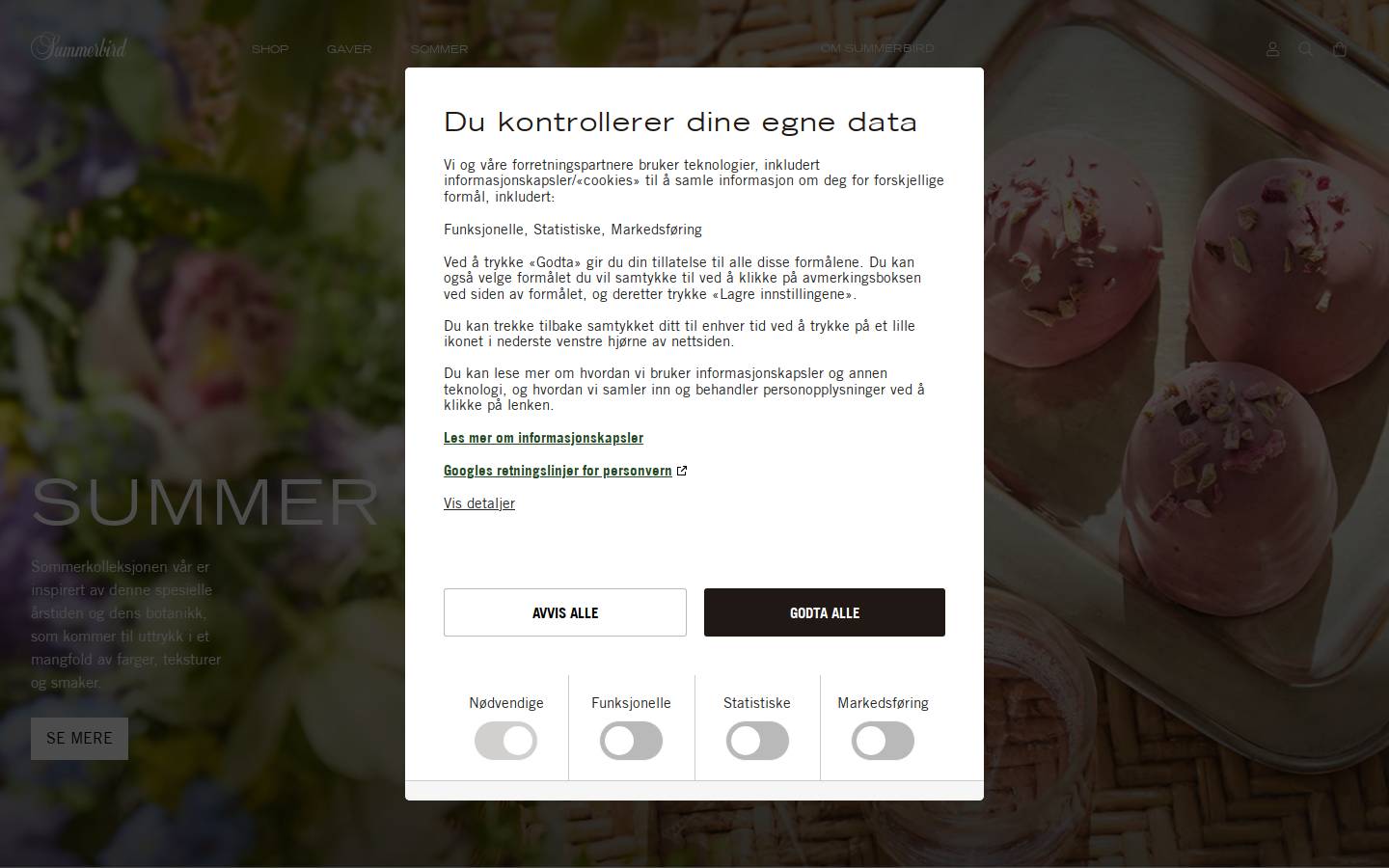 Summerbird homepage screenshot