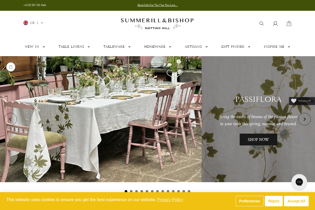 summerillandbishop.com homepage screenshot