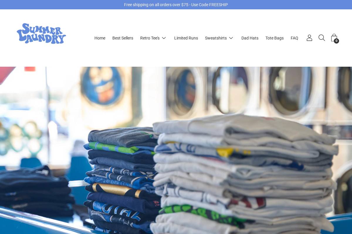 summerlaundry.com homepage screenshot