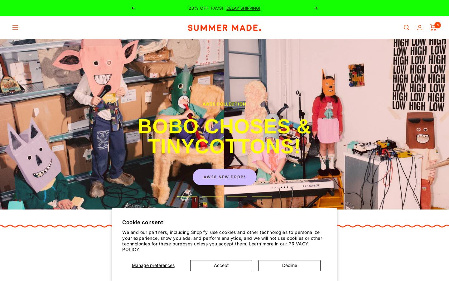 Summer Made homepage screenshot