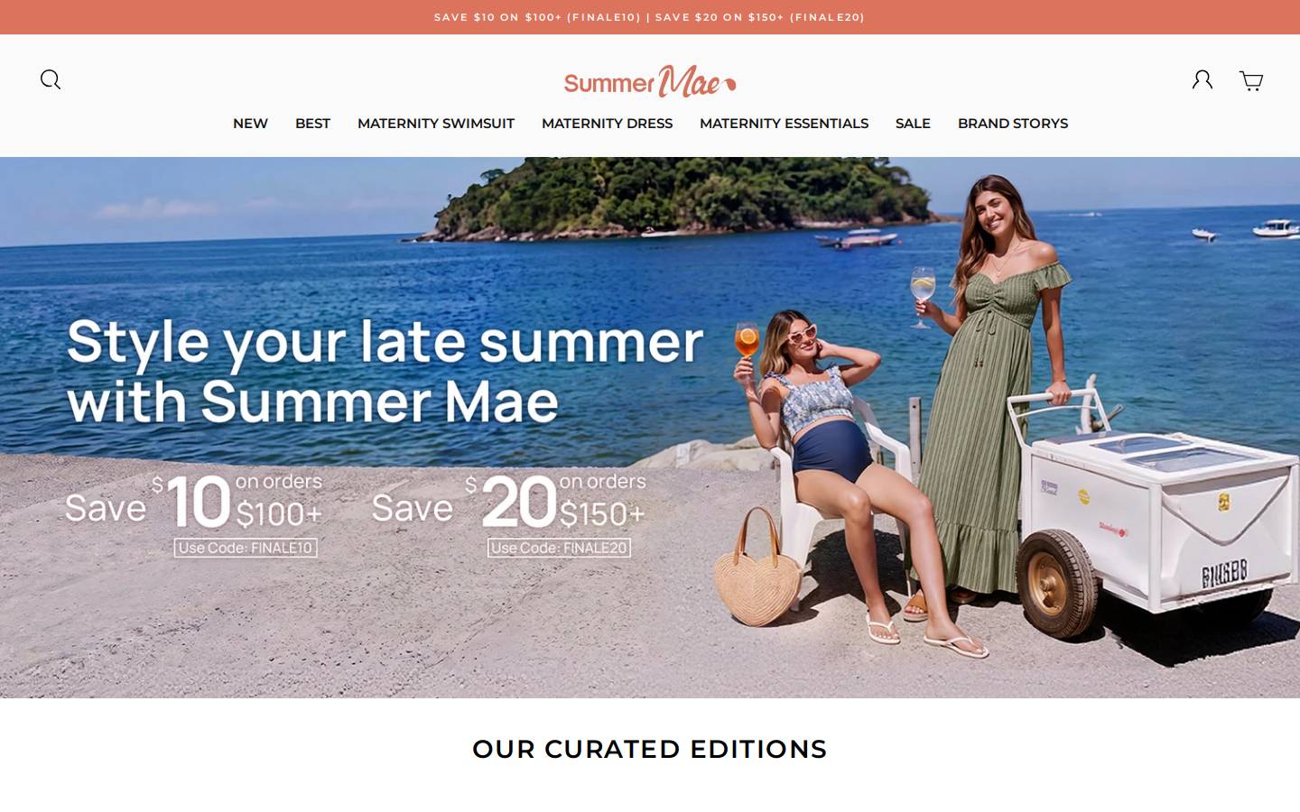 Summer Mae homepage screenshot
